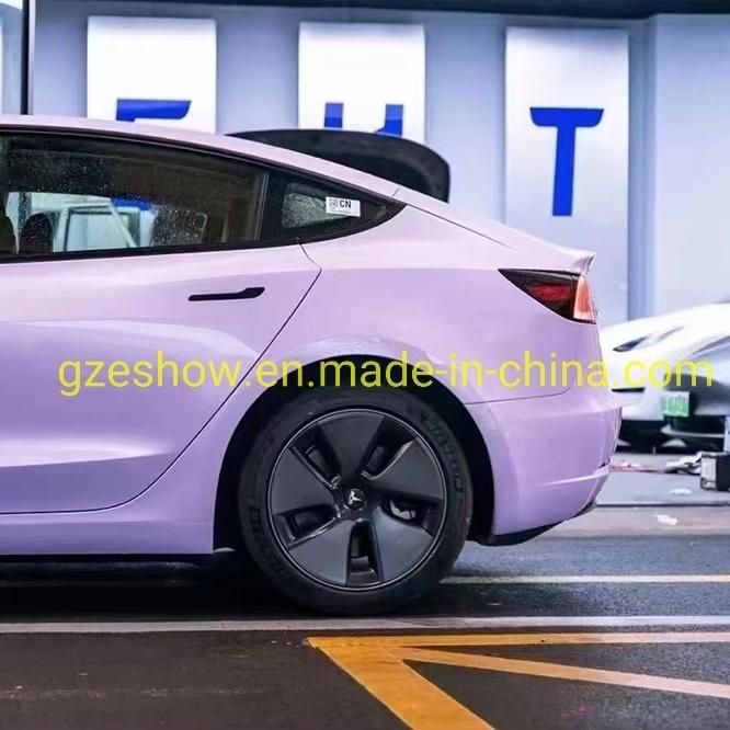 Glossy Light Purple Film Vinyl Metal Paint Color Foil for Car Wrap