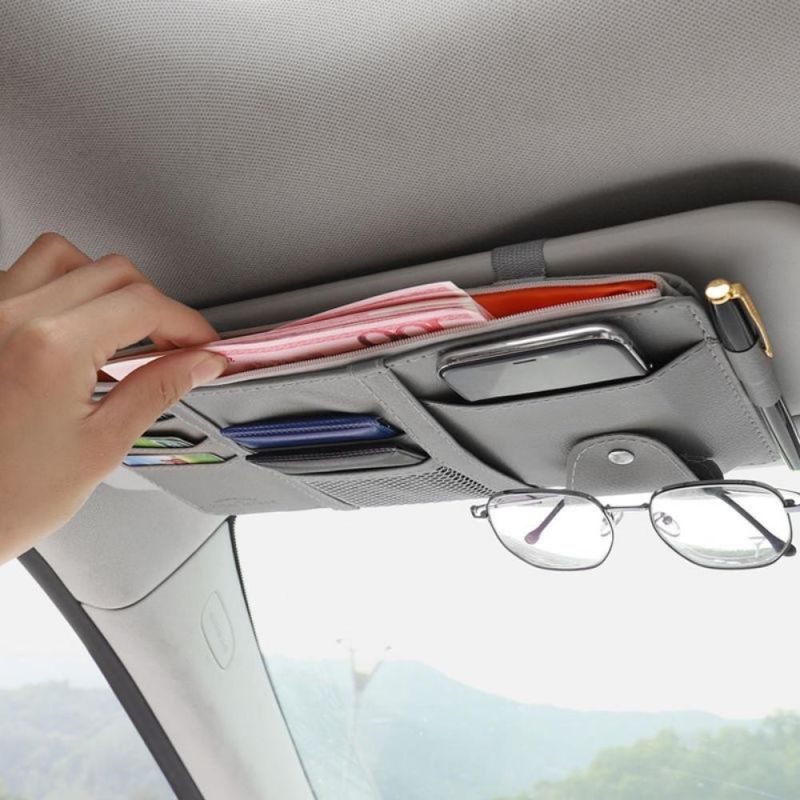 Car Sun Visor Organizer, Interior Interior Accessories Pocket Organizer, Car Truck Sun Visor Case, CD Card Pencil Case Wyz20438