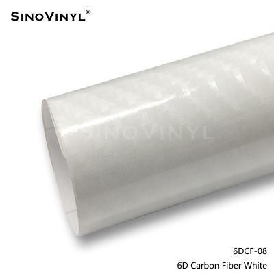 SINOVINYL Self Adhesive Car Wrap 6D Carbon Fiber Vinyl Auto Special Design Car Wrap Vinyl Film