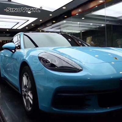 SINOVINYL PVC Film Factory Price Waterproof Color Change Car Skins Super Gloss Vinyl Wrap