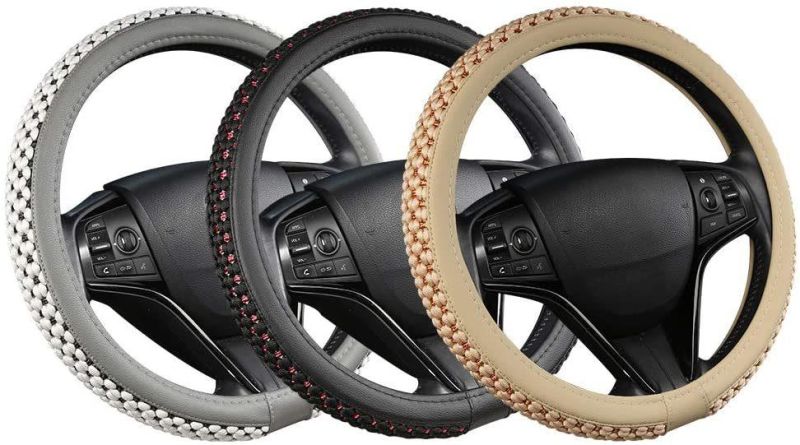 The Car′s Steering Wheel Cover Is Made of Microfiber Leather and Ice Cream, Which Is Non-Slip and Breathable in 15 Inches