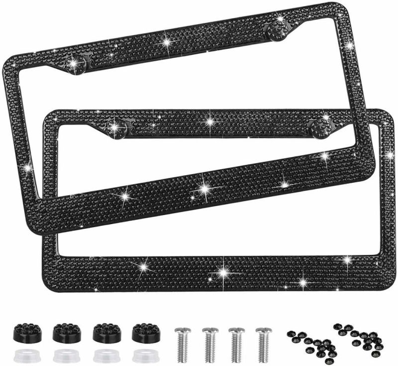 Car Accessories Black Bling Plate Frame