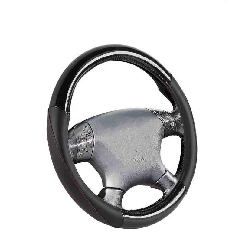 Leathe Steering Wheel Covers, Universal 14.5-15.25 Inch Breathable Soft Comfortable