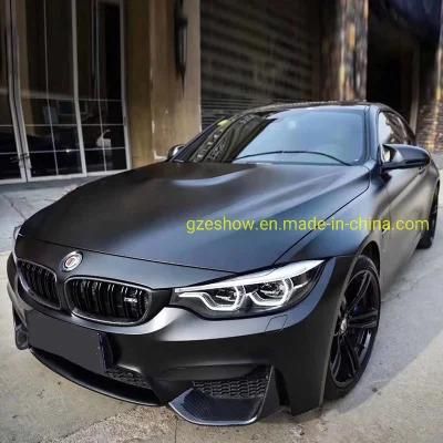 1.52*18m Satin Ceramic Black Car Vinyl Wrap Vehicle Wrap Colors