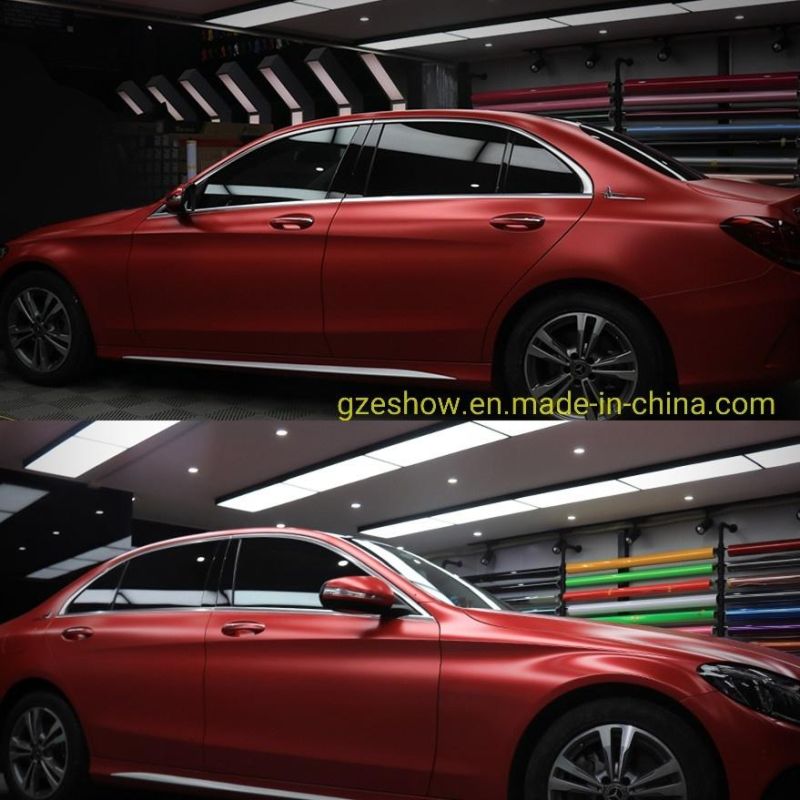 Metal Flash Tango Red Car Wrap Film