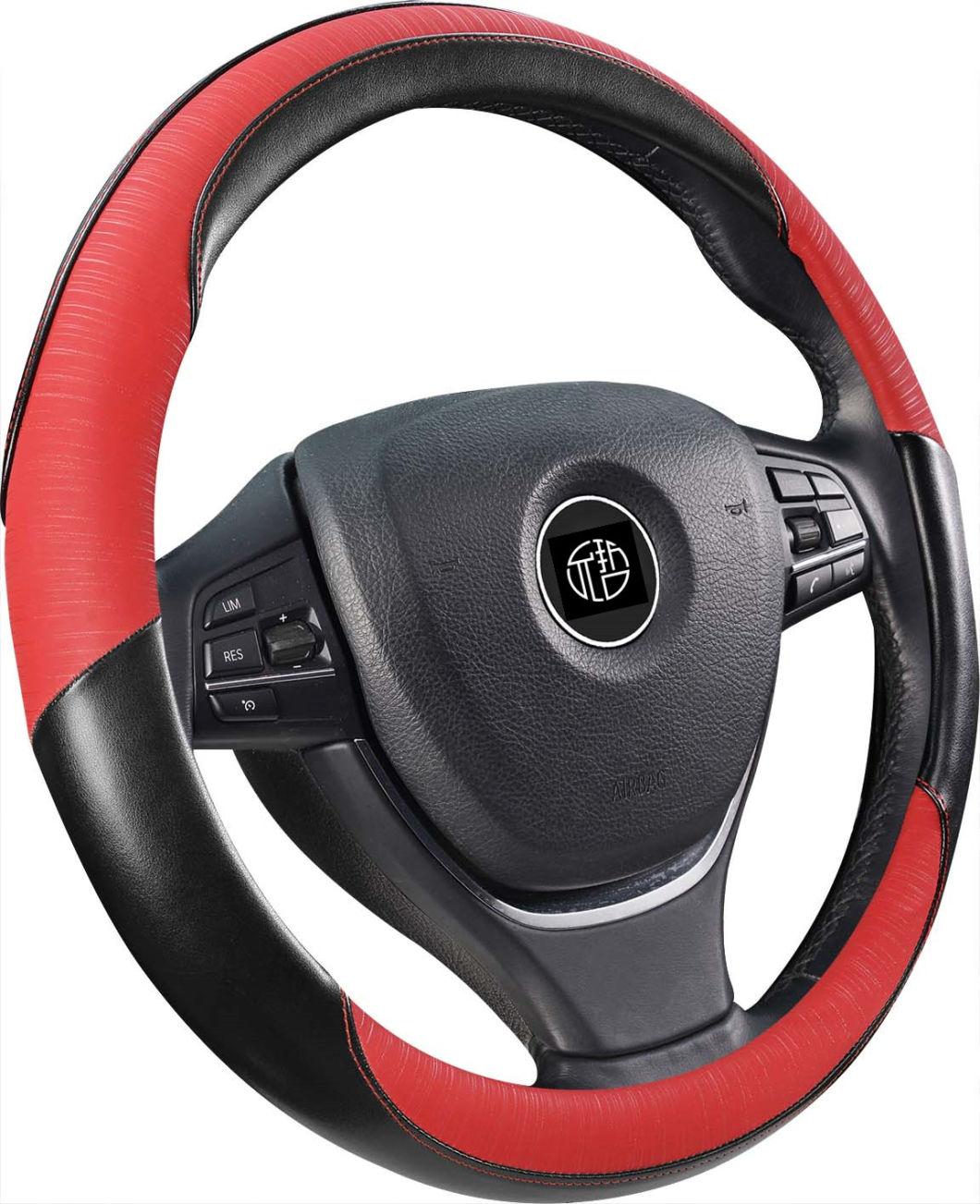 Matte Skid Anti-Skid Durable Can Be Customized PU Leather Car Steering Wheel Cover