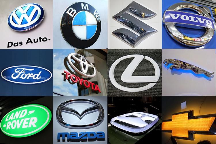 Professional Custom Large Size LED Car Logo