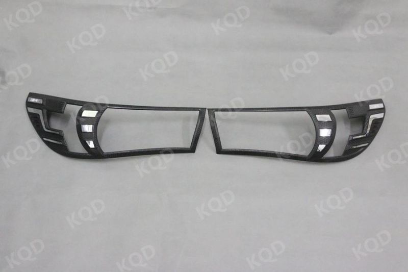 Carbon Black Head Lamp Cover for Hilux Revo 2019