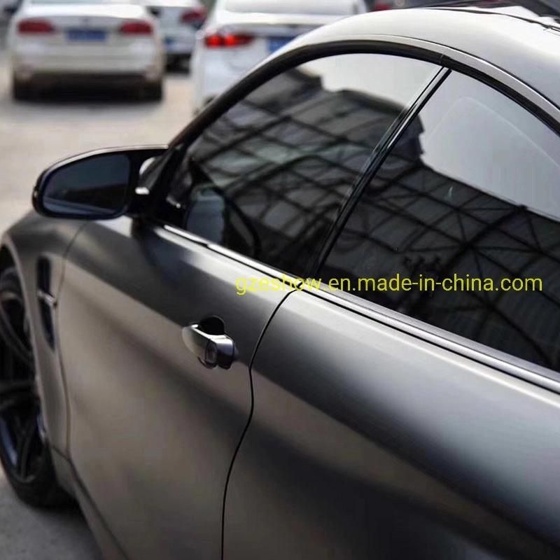 1.52*18m Satin Ceramic Black Car Vinyl Wrap Vehicle Wrap Colors