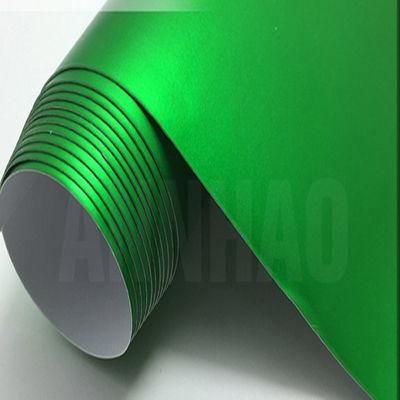 1.52*18m Interior or Exterior Car Decoration Air Bubble Free Matte Chrome Green Car Vinyl Sticker