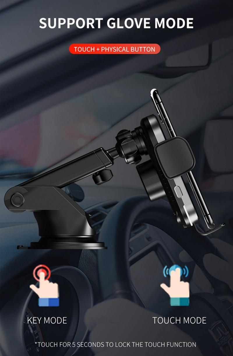 OEM Style 360degree Roated Ond Hand Operate Mobile 15W Power Automatic Wireless Fast Charging Magnetic Phone Car Holder with Vent Clip / Sucker Shape