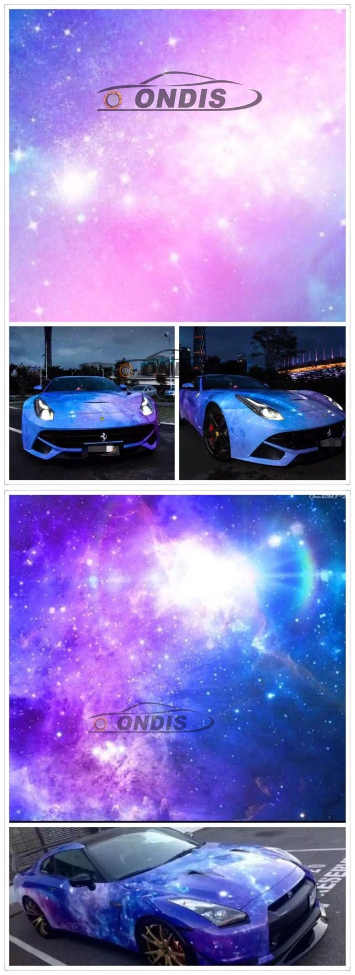 Hot-Selling Bomb Sticker Galaxy Starry Sky Car Vinyl Wrap