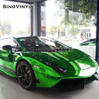 SINOVINYL Vinyl For Car Decoration Film PVC Material Stretchable Chrome Mirror Silver Car Wrap