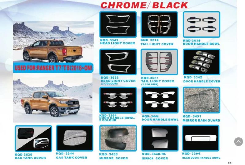 Car Parts Accessories Pickup Side Light Cover for Ford Ranger T7 T8