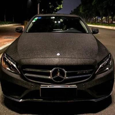 1.52*28m Black Glitter Diamond Matte PVC Film Car Body Wrap