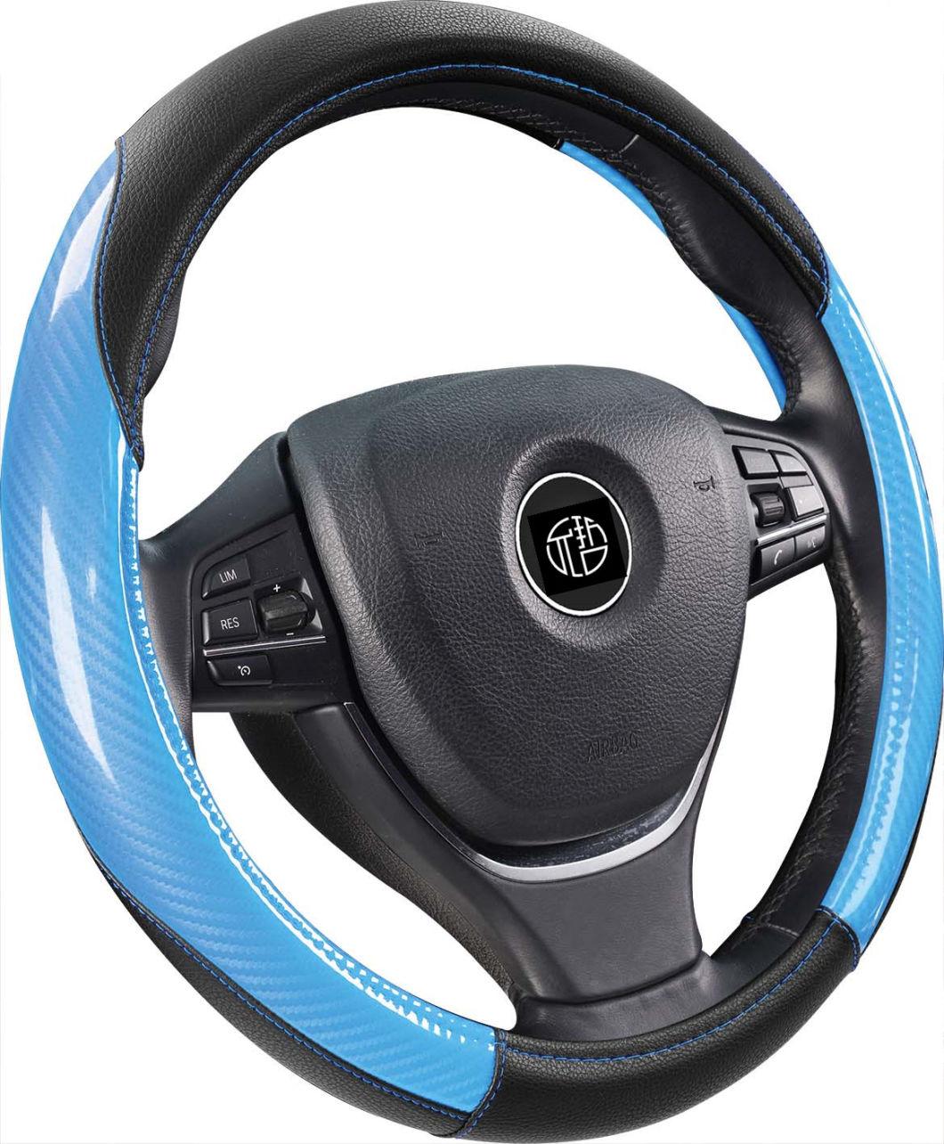 Wholesale Splicing Design Carbon Firber PU Car Steering Wheel Warp