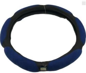 Leather Steering Wheel Cover Flocking Clothcar Steering Wheel