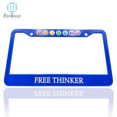 Wholesale Rainbow Plastic License Plate Frame