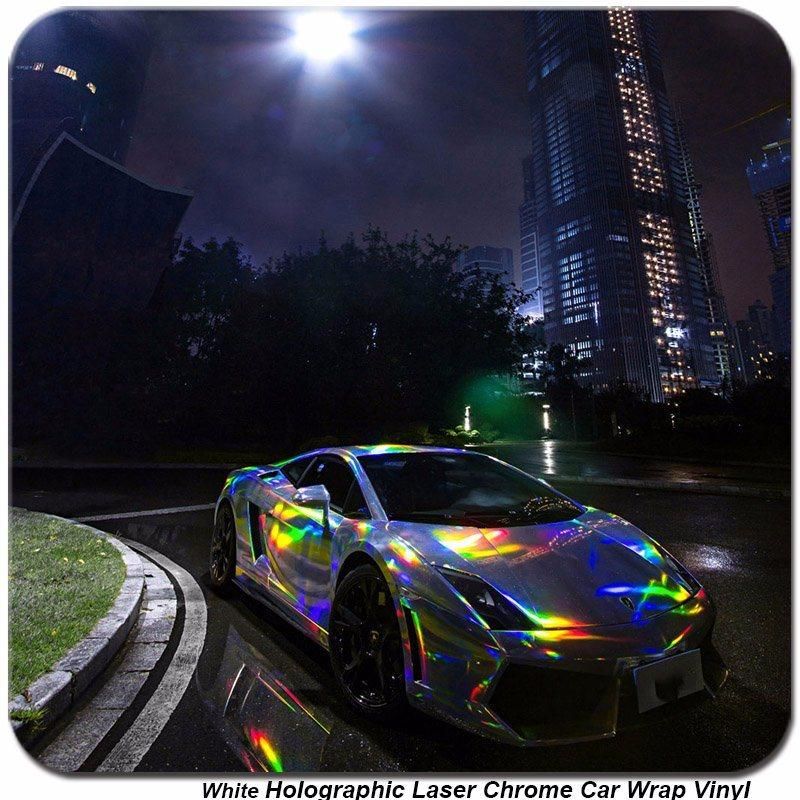 Tsautop 1.52*18m Holographic Laser Chrome Car Body Vinyl Car Wrap Cheap Car Paint Protection Film