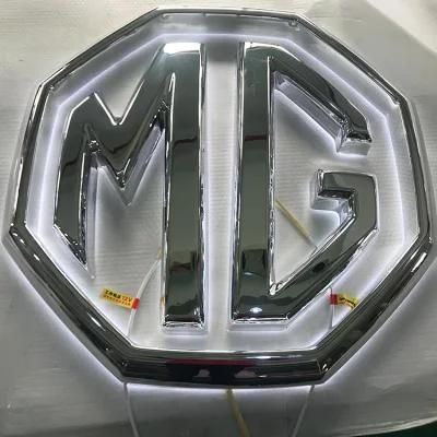 Automotive Signage Motor Emblem LED Lighted Sign Vacuum Blister Car Symbol Mg Logo