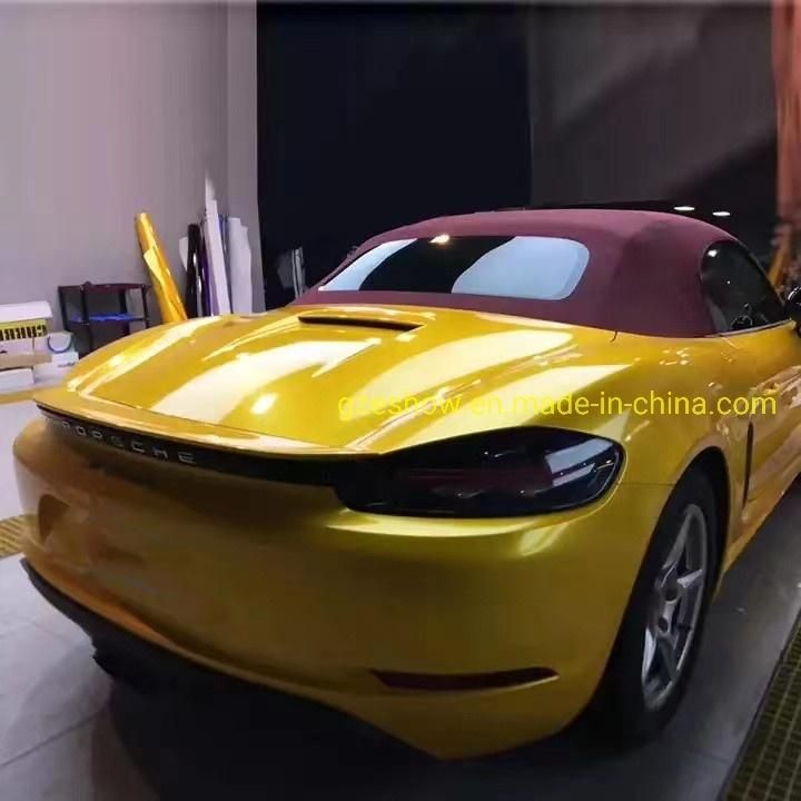 Yellow Super Glossy Metallic Car Vinyl Wrap Film