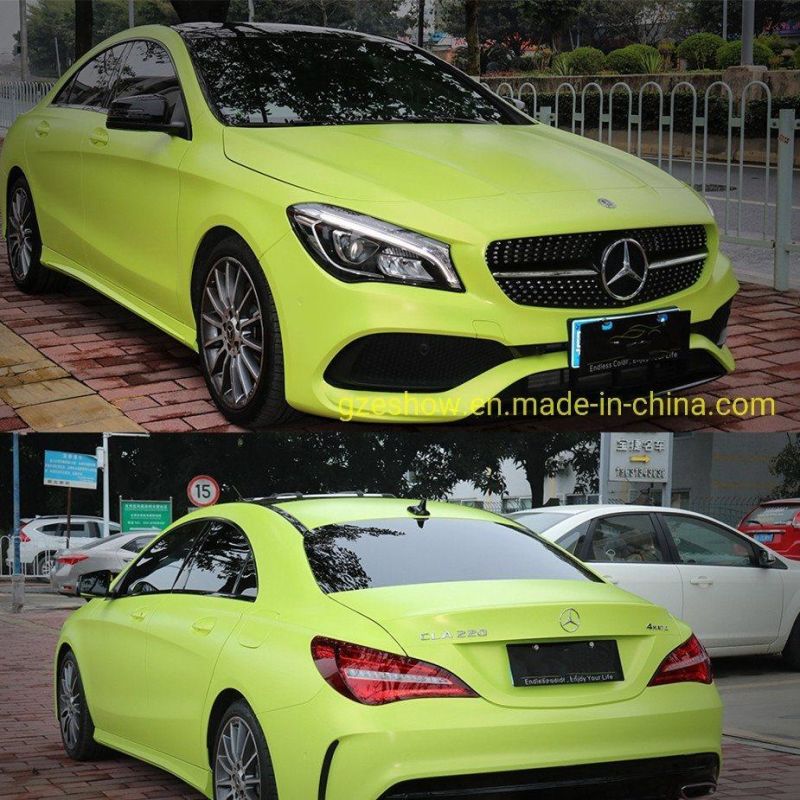 Metal Flash Fluorescence Yellow Roll Stickers Car