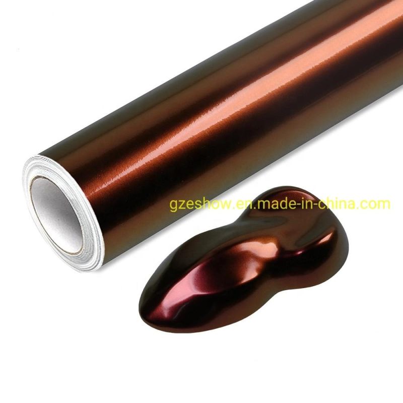 Super Chameleon Red to Gold Glossy Changing Color Film