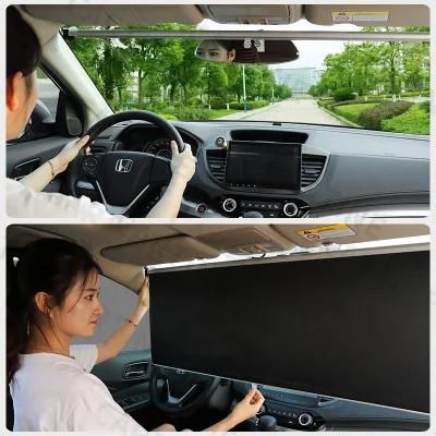 Quick Shipment Stock Auto Rear UV Protector Sun Free Double Wire Box Retractable Plastic Car Curtains