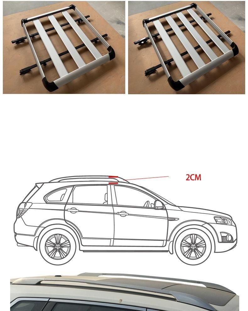 [Qisong] Aluminum Car Roof Luggage Rack Cargo Carrier Basket