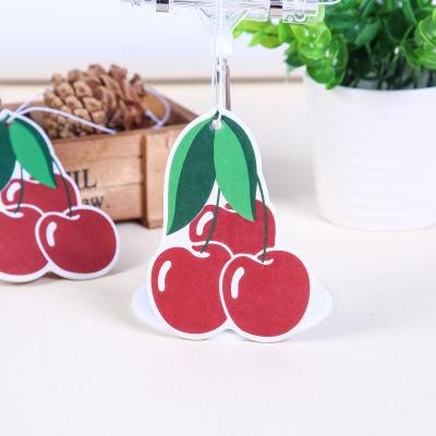 Manufacturer Custom Cherry Shape Paper Car Air Freshener, Air Freshener Paper Bag, Custom Air Freshener Paper