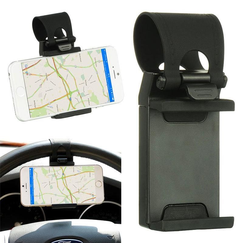 Car Steering Wheel Phone Holder for iPhone and Samsung Hands-Free