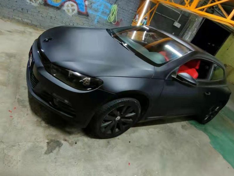 Frosted Matte Black Vinyl Film Body Sticker Car Wrap with Air Free