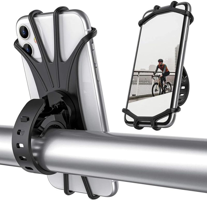 Bike Motorcycle Handlebar Mount 360° Rotation Silicone Bicycle Phone Holder