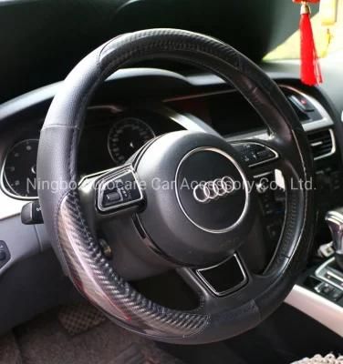 High Qulaity PVC Leather Carbon Fiber Car Steering Wheel Cover