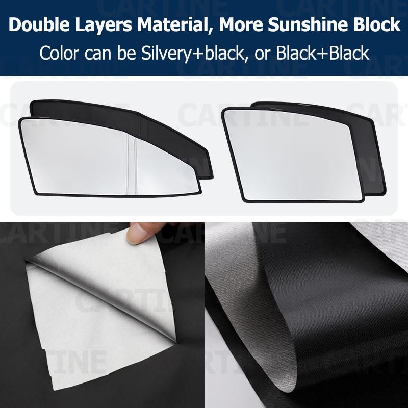 Professional Factory Car Sunshade Custom Fit Glass Shade Durable Auto Curtain with Magnet Adsorption