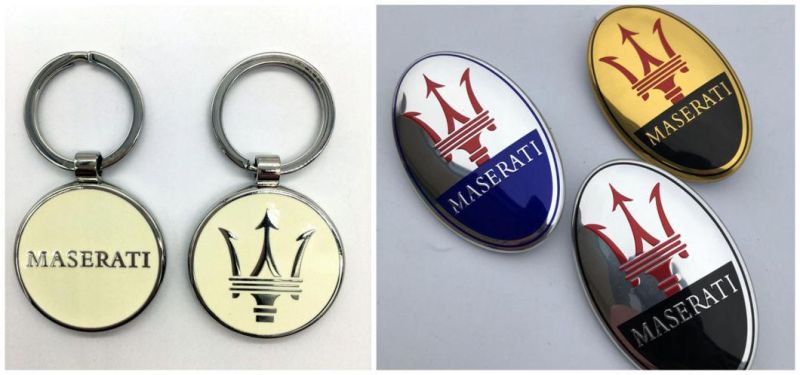 Car Emblem Maserati Emblem Auto Badge Car Badge Decal Sticker Logo Car Accessories Car Parts Decoration Auto Accessories Auto Parts Keychain Car Wheel Badge