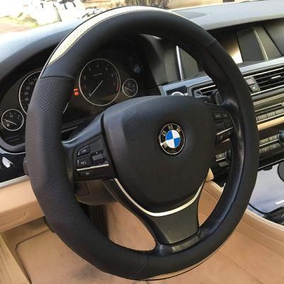 Car Steering Wheel Cover in Microfiber Leather GM 15 Inches