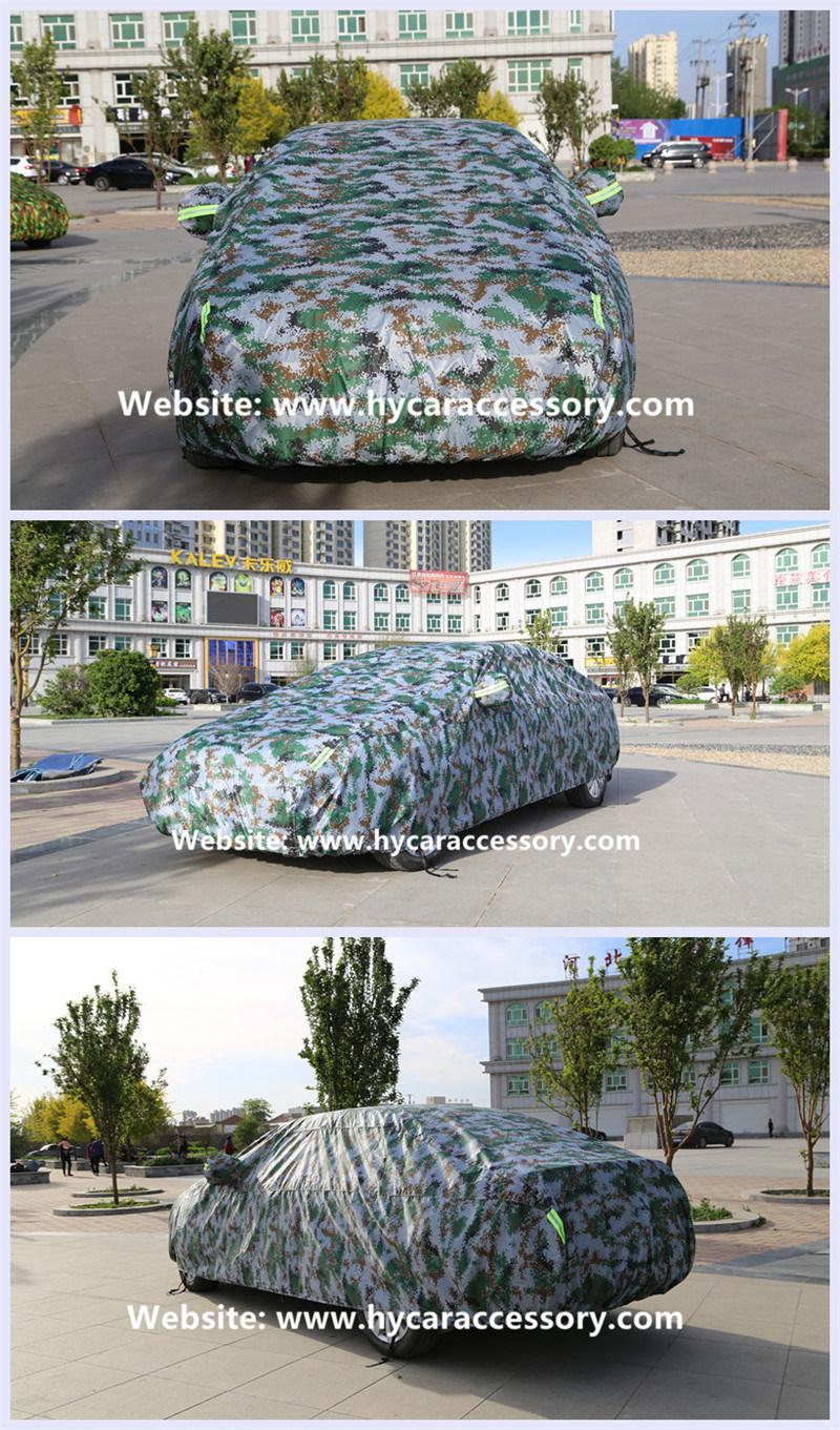 Hot Sale Manful Shrink Waterproof Sunshade Folding Camouflage Sedan Cover