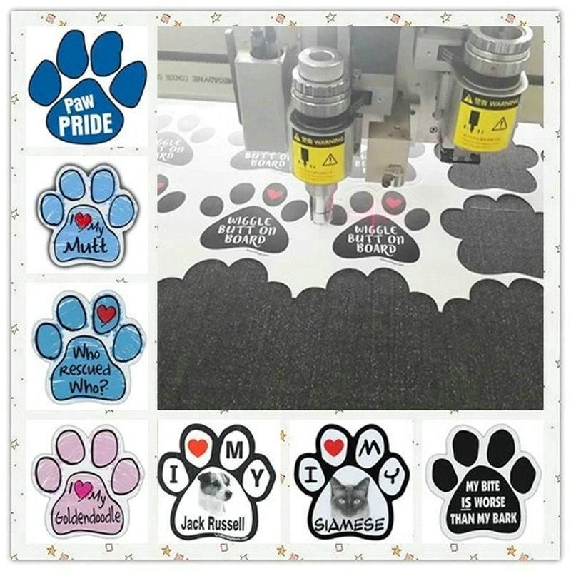 Car Fridge Paw Heart Cat Dog Magnet Sticker