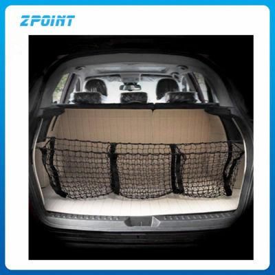 Car Accessory Trunk Mesh Organizer with 3 Pockets