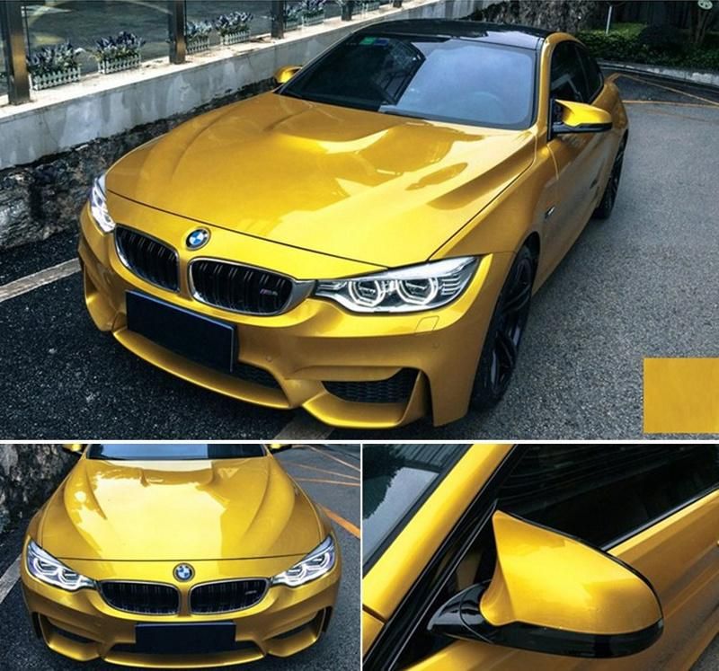 Car Body Film Waterproof Full Body Stickers Matte Satin Gold Sticker