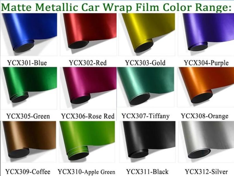 Hot Sale Self Adhesive Vinyl Sticker Matt Metallic Car Wrap Film PVC Film Car Body Decoration