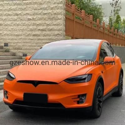 Air Bubble Free Matte Orange Car Wrap Film for Car