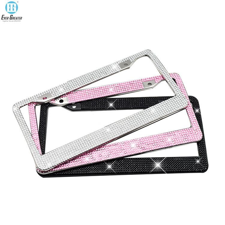 Rhinestone License Plate Holder Frames Rhinestone