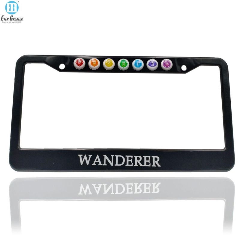 License Plate Frame Embossed Europe with Dome