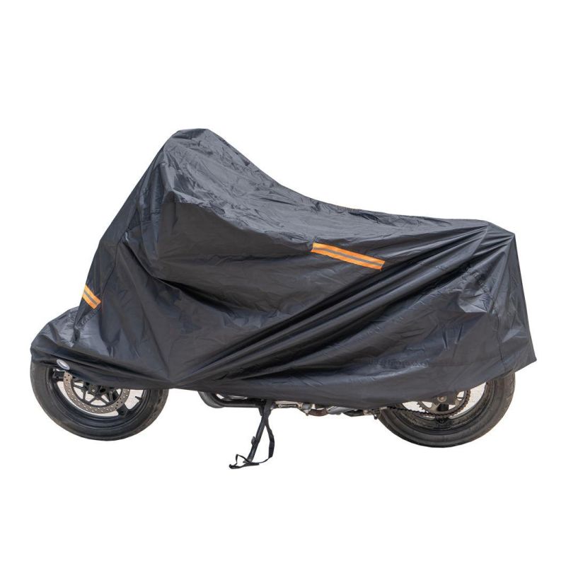 Water Repellent UV Protection Silvcer Coating Inner Black 210d Oxford Fabric PVC Motorbike Scooter Covers Universal Motorcycle Cover