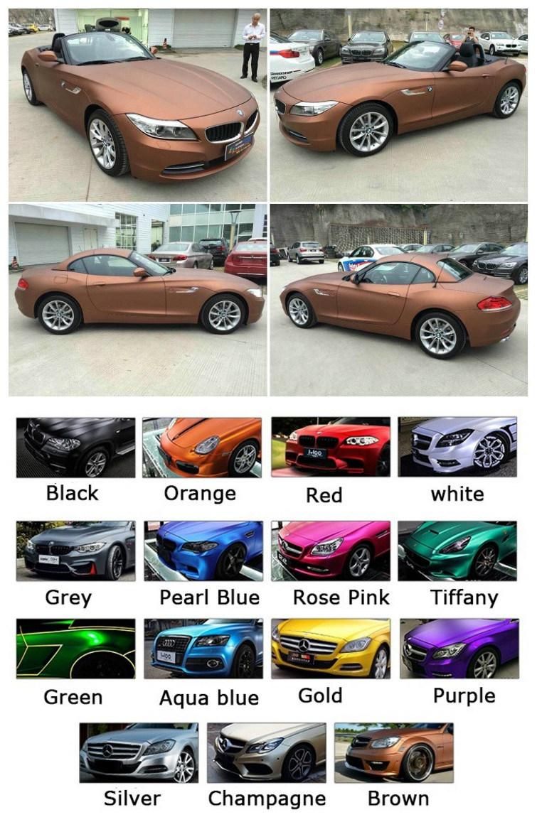 Metallic Brown Matte Chrome Car Wrap Vinyl Film PVC Material