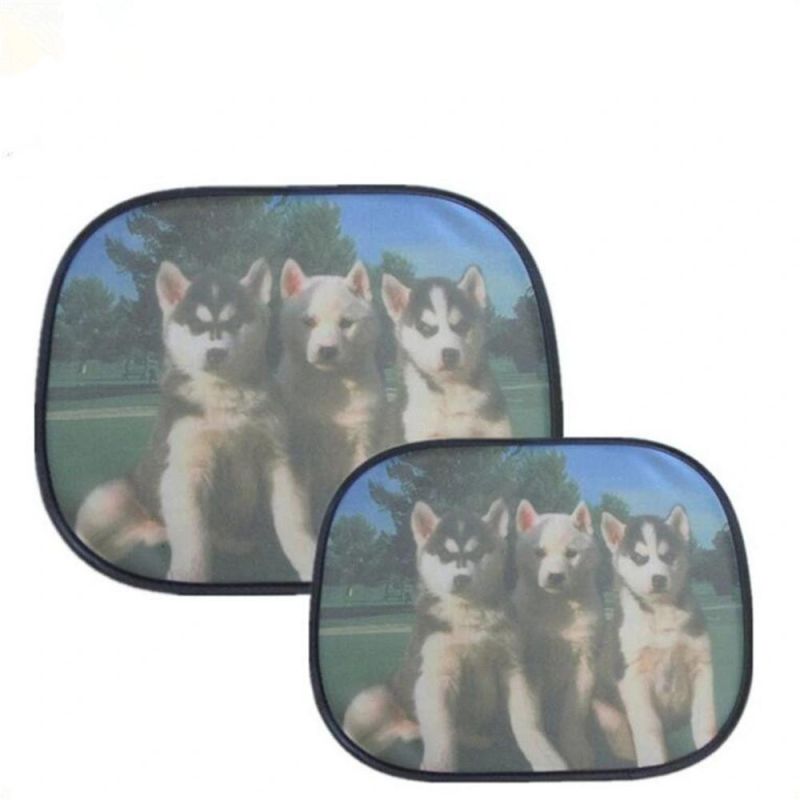 Portable Folding Polyester Taffeta Cartoon Car Side Windows Sunshade