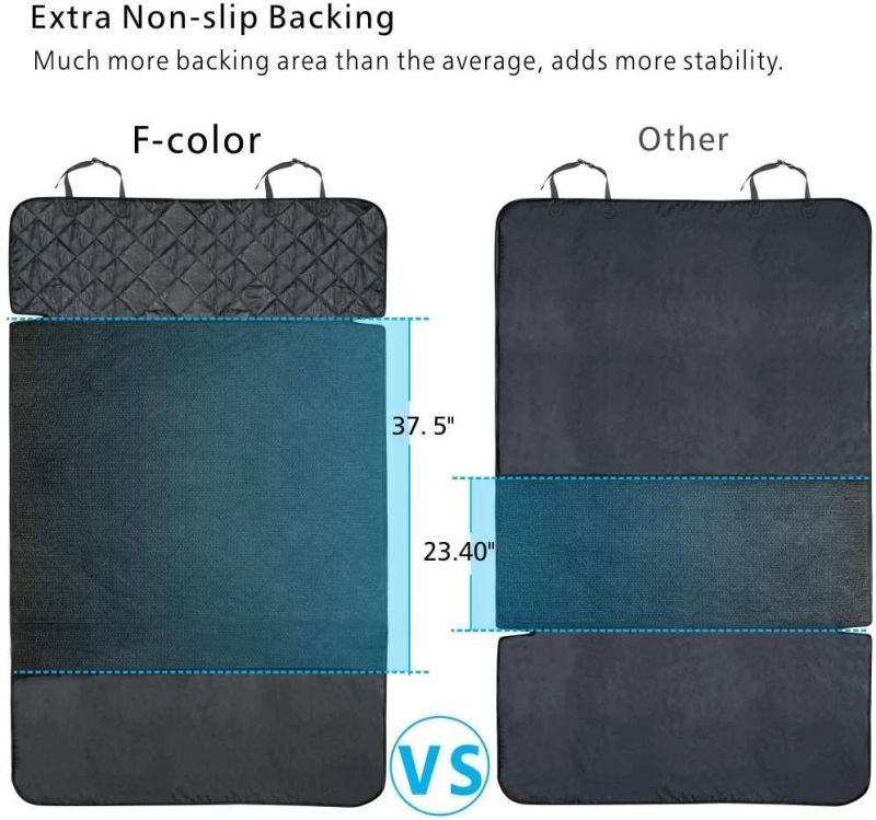 F-Color Waterproof Pet Cargo Cover Dog Seat Cover Mat for Suvs Sedans Vans with Bumper Flap Protector, Non-Slip, Large Size Universal Fit