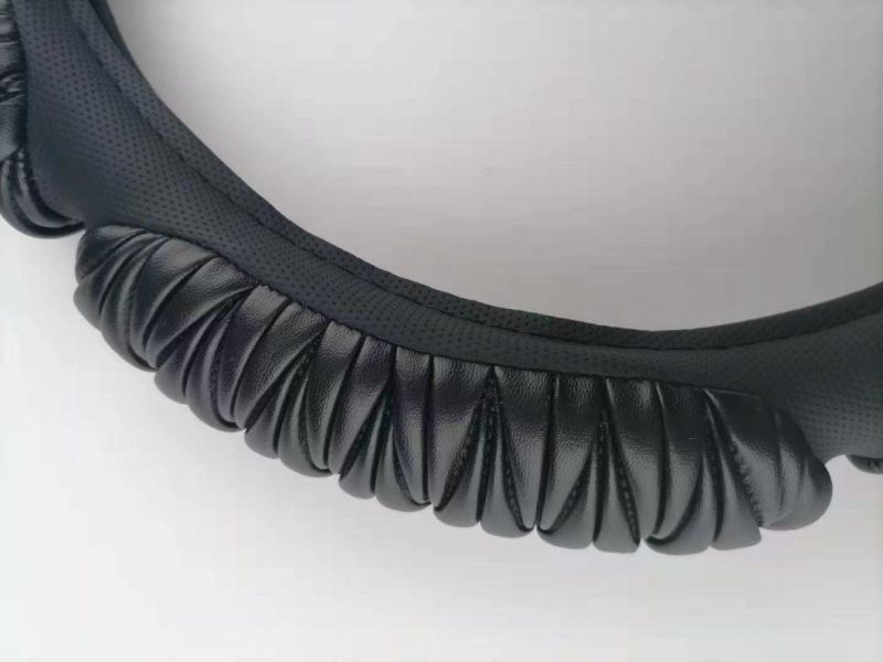 Wrinkle Black Steering Wheel Covers